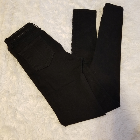 Rag & Bone Jean 26 Lace Up High Rise Skinny Women's Color Black Coal - Picture 10 of 14